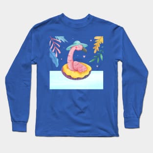 Summer Season Funny Flamingo Long Sleeve T-Shirt